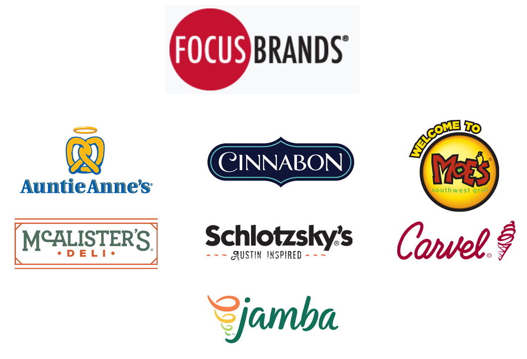 Focus Brands and its owned restaurant and snack brands