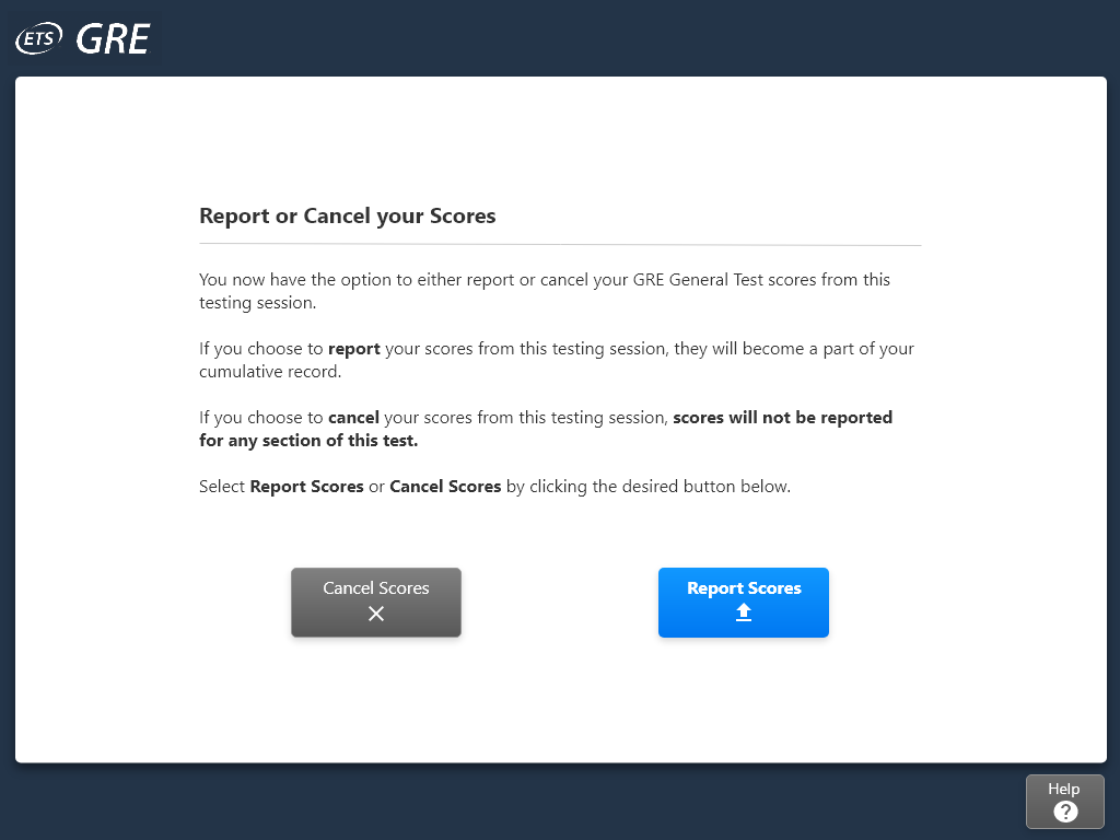 Fig. 8 Button placement in ‘Report or Cancel Scores’ page from the proposed interface