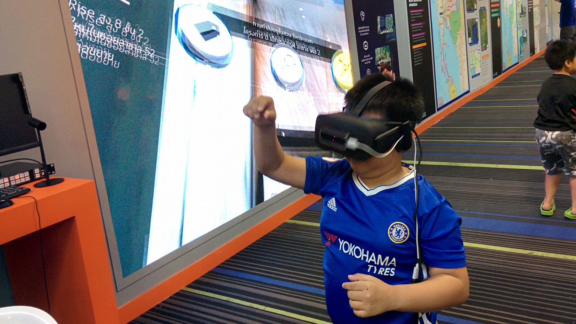 A child enjoying the VR experience