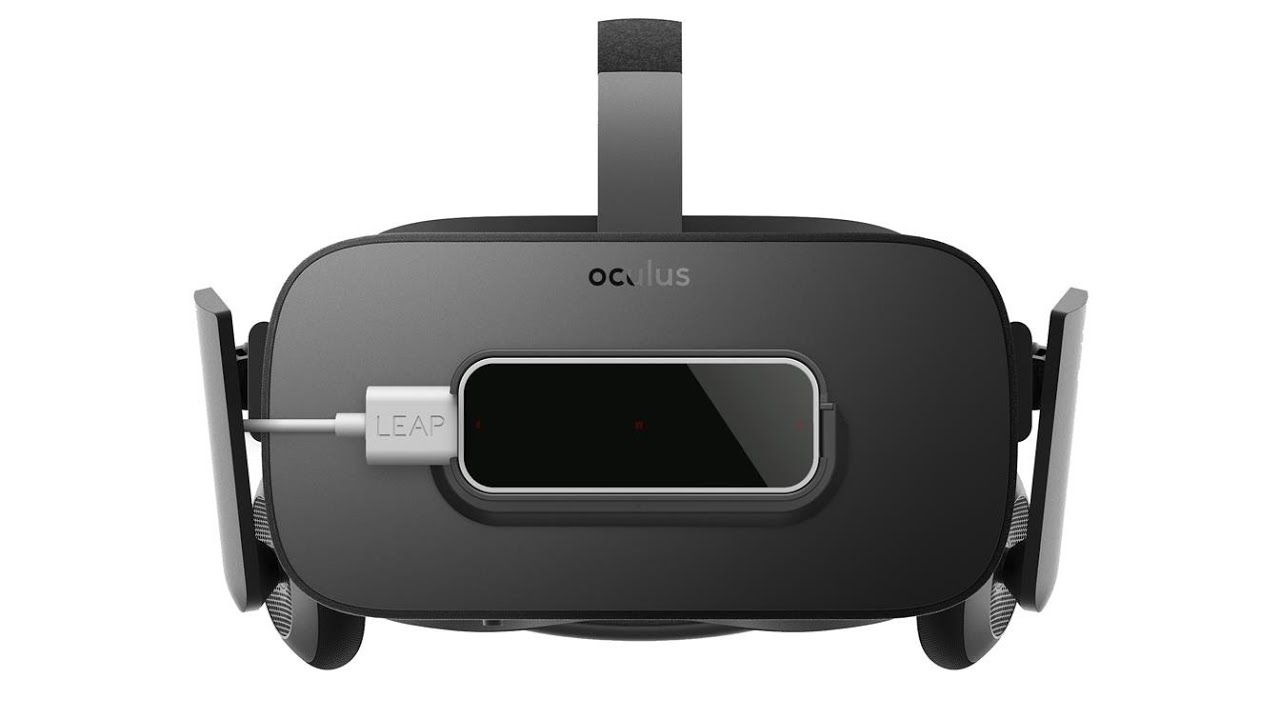 Oculus Rift CV1 with Leap Motion Controller, image courtesy of Leap Motion