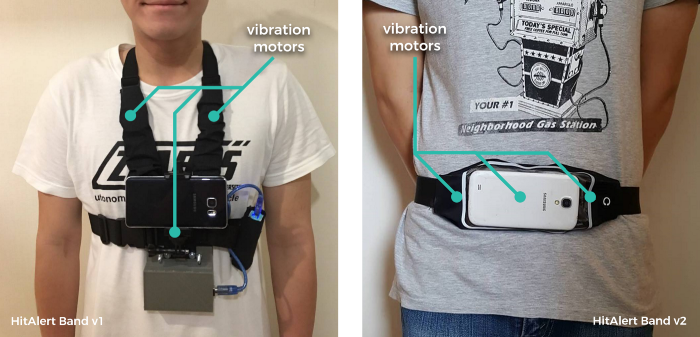 photos of two versions of HitAlert bands